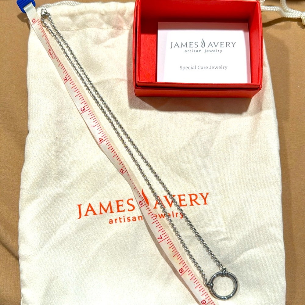 James Avery beaded changeable charm holder necklace.